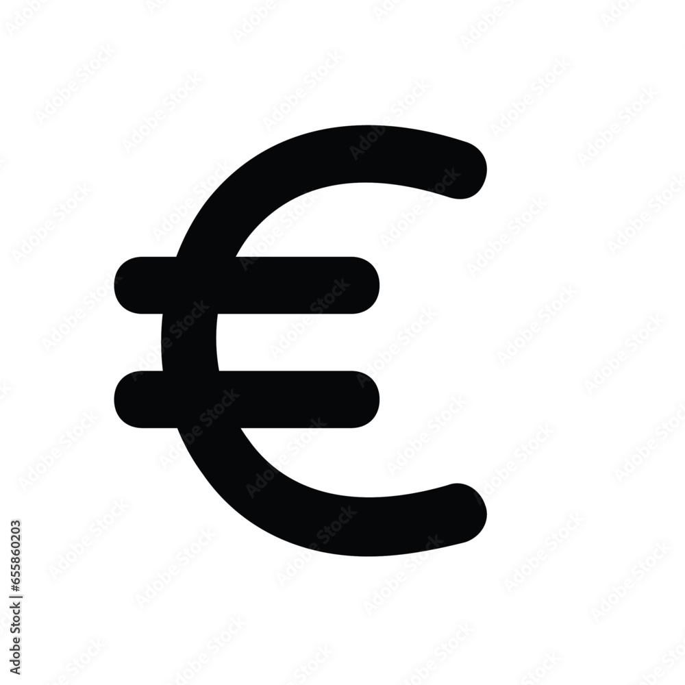 Obraz premium euro icon vector simple design