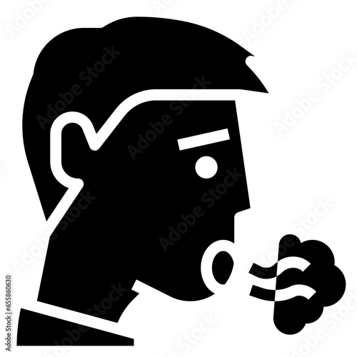 bad breath filled outline icon,linear,outline,graphic,illustration