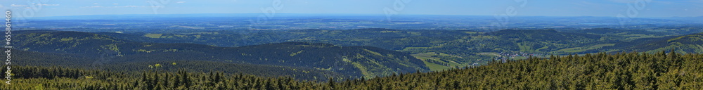 View from the observation tower Velka Destna in Hradec Kralove Region,Czech Republic,Europe
