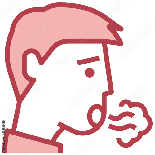 bad breath filled outline icon,linear,outline,graphic,illustration