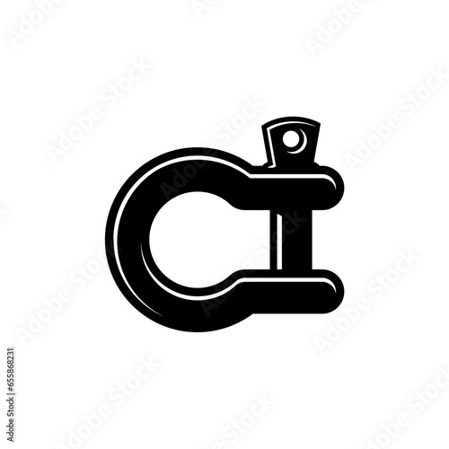 Bow shackle vector icon design