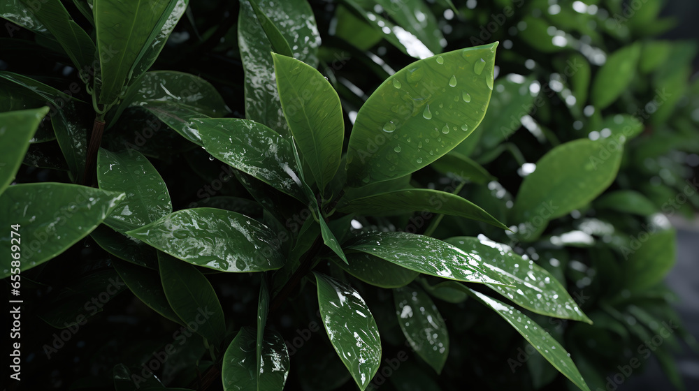 rain drops on the leaves rain drops on the leaves