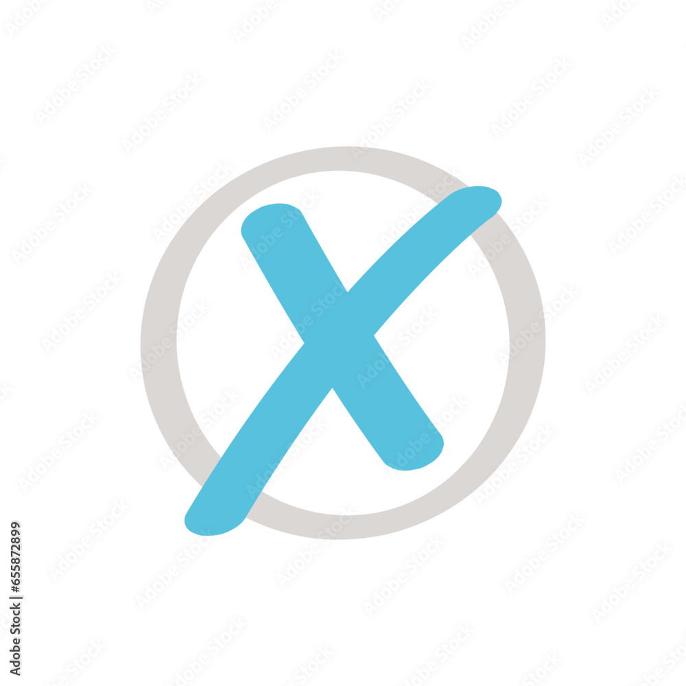 Obraz premium バツ バツマーク チェックマーク チェックボックス