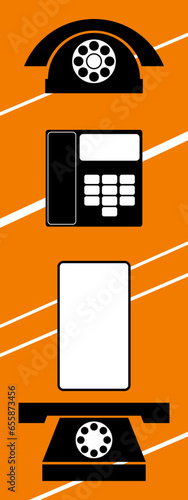 Different shapes and types of phones