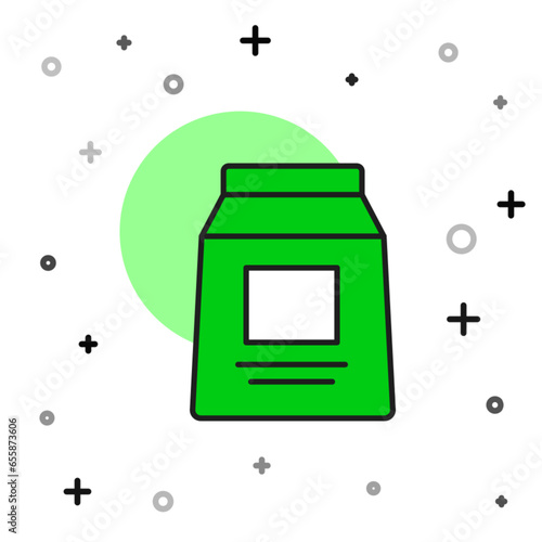 Filled outline Sports nutrition bodybuilding proteine power drink and food icon isolated on white background. Vector