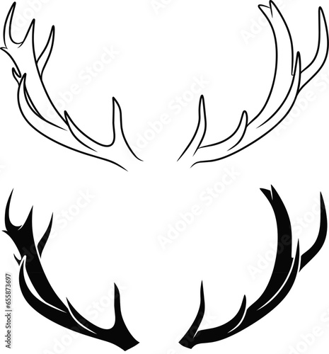 Illustration of a deer antlers
