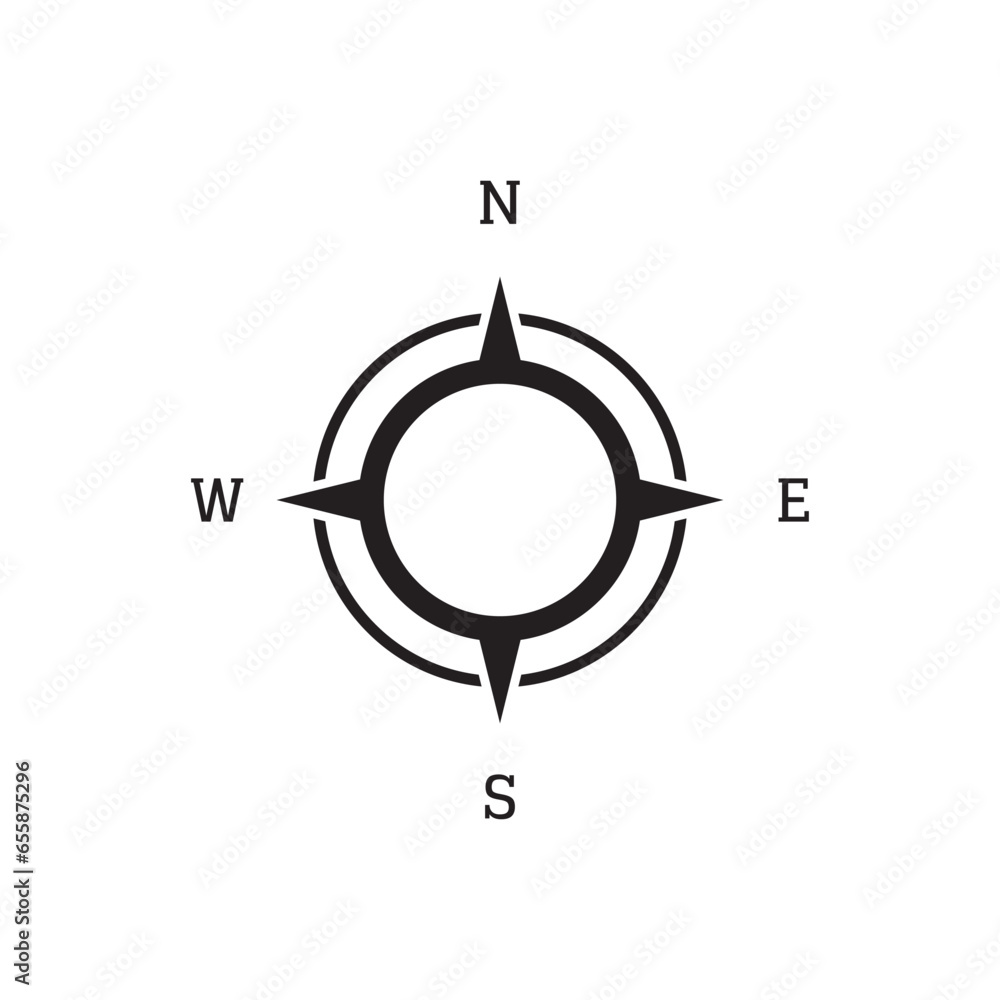 modern and creative compass logo design. logo for adventurers, business, camping, outdoor.