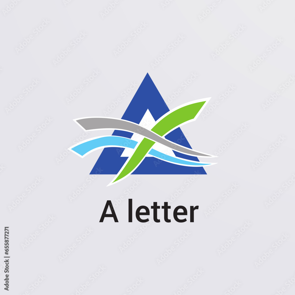 Obraz premium Icone Lettre A pour Design Logos, Symbole, Illustration Pictogramme Monogramme pour Business, Variations Alphabet Isolé Silhouette 