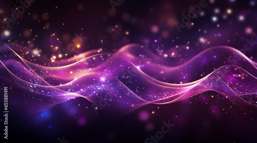 abstract pink elegant background with brilliant waves and stars