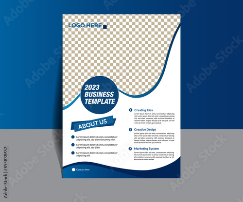 2024 2023 editable new flat professional business flyer design template.
