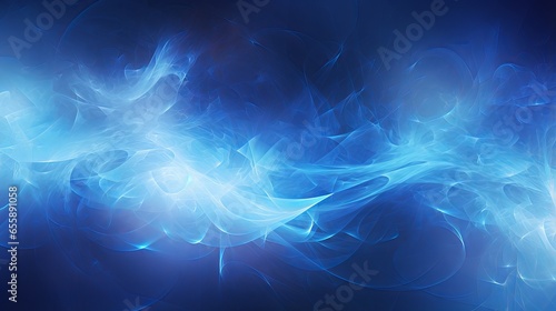 Abstract magical blue background with waves and light effects