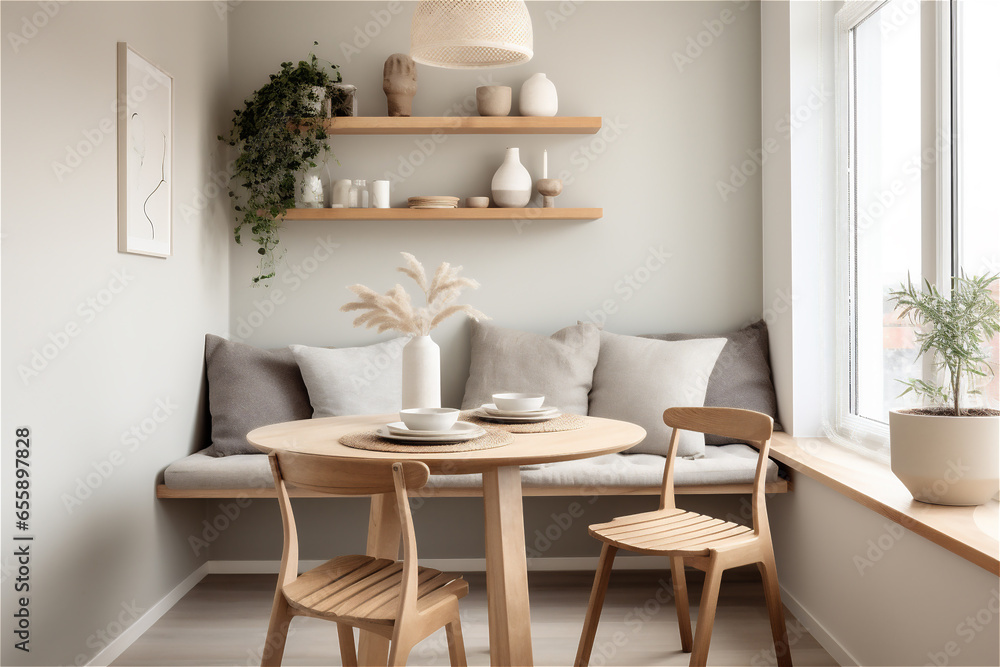 Room with dining table and chairs Room with dining table and chairs