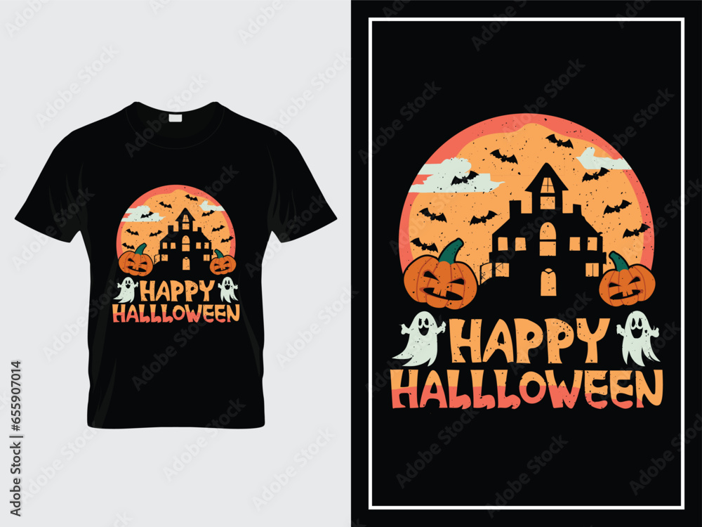 Halloween t shirt design illustration vector 