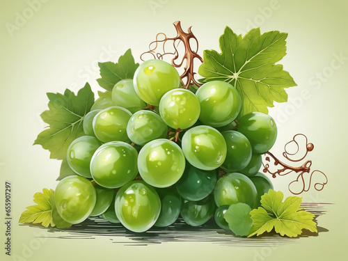 Isolated grape clipart vector illustration