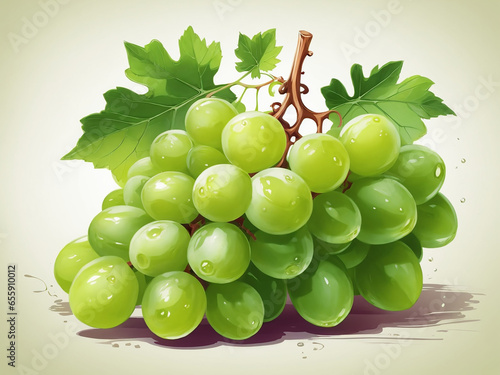 Isolated grape clipart vector illustration