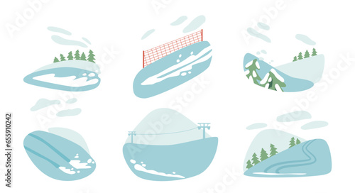 Set of Challenging Slalom Courses Await, Featuring A Winding Path Of Gates. Test Your Precision And Agility