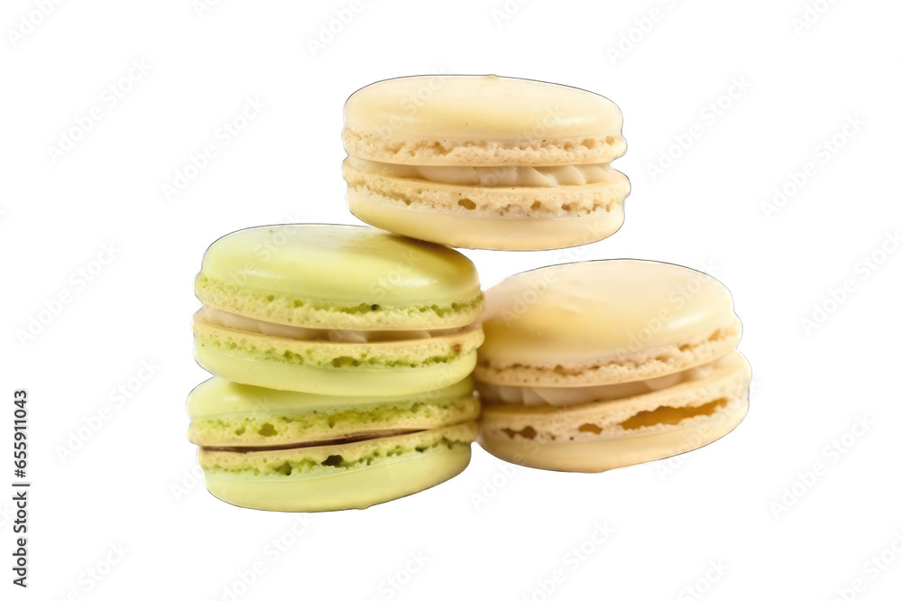 Macaron - transparent background isolate die cut 