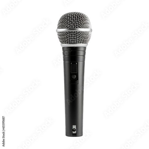 Microphone, transparent background, isolate die cut png file photo