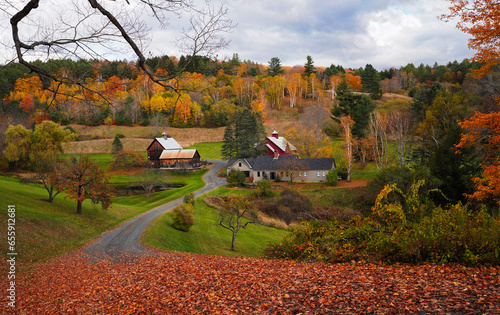 vermont farm in fall