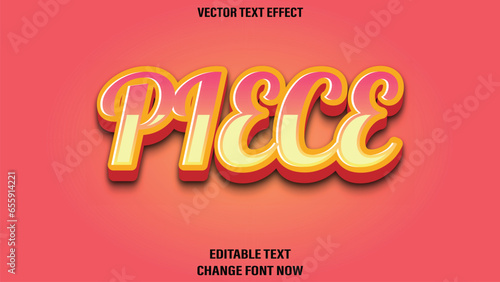 Vector Text Effect Editable