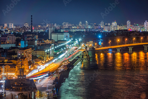 ight view on Podil, Kyiv photo