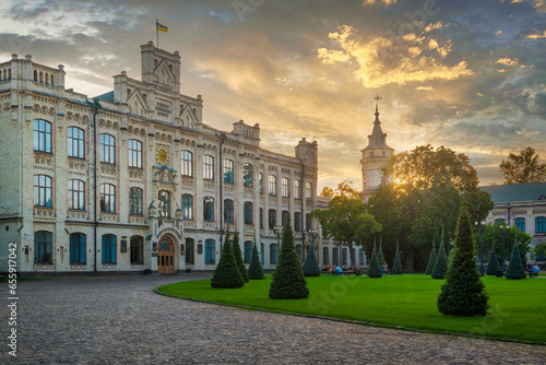 Kyiv Polytechical University at the sunset