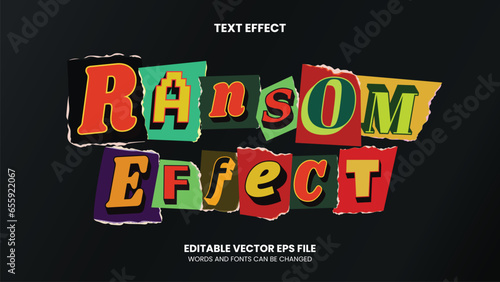 Ransom Text Effect Editable typography photo