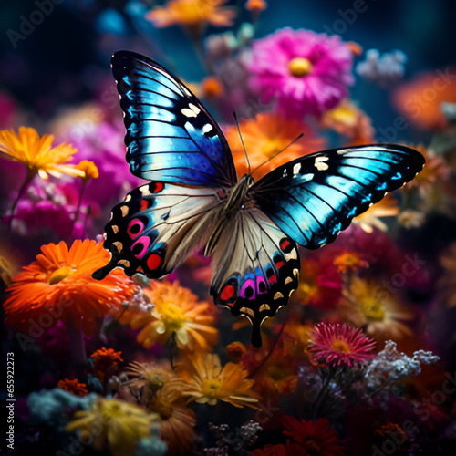 butterfly on flowerbutterfly, insect, nature, flower, wing, wings, fly, animal, summer, garden, isolated, black, beauty,  photo