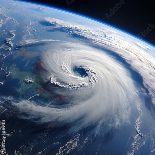 his striking satellite photo reveals the immense power and beauty of a massive storm, with the ominous eye of the storm at its center, showcasing the awe-inspiring forces of nature.