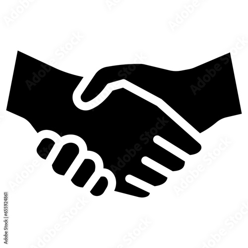 Handshake icon design, simple symbol, editable vector, best used presentation or application