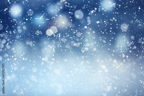Snow and snowflakes in defocus. New year and Christmas background footage. Abstract bokeh backdrop.