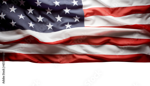 American flag on a transparent background