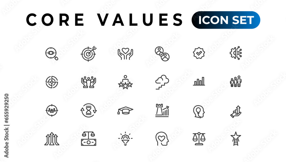 Foto Core value icon banner collection