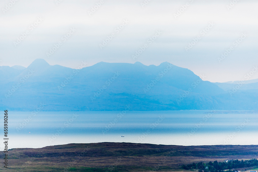 island of skye, staffin, landscapes inside the north area, scotland