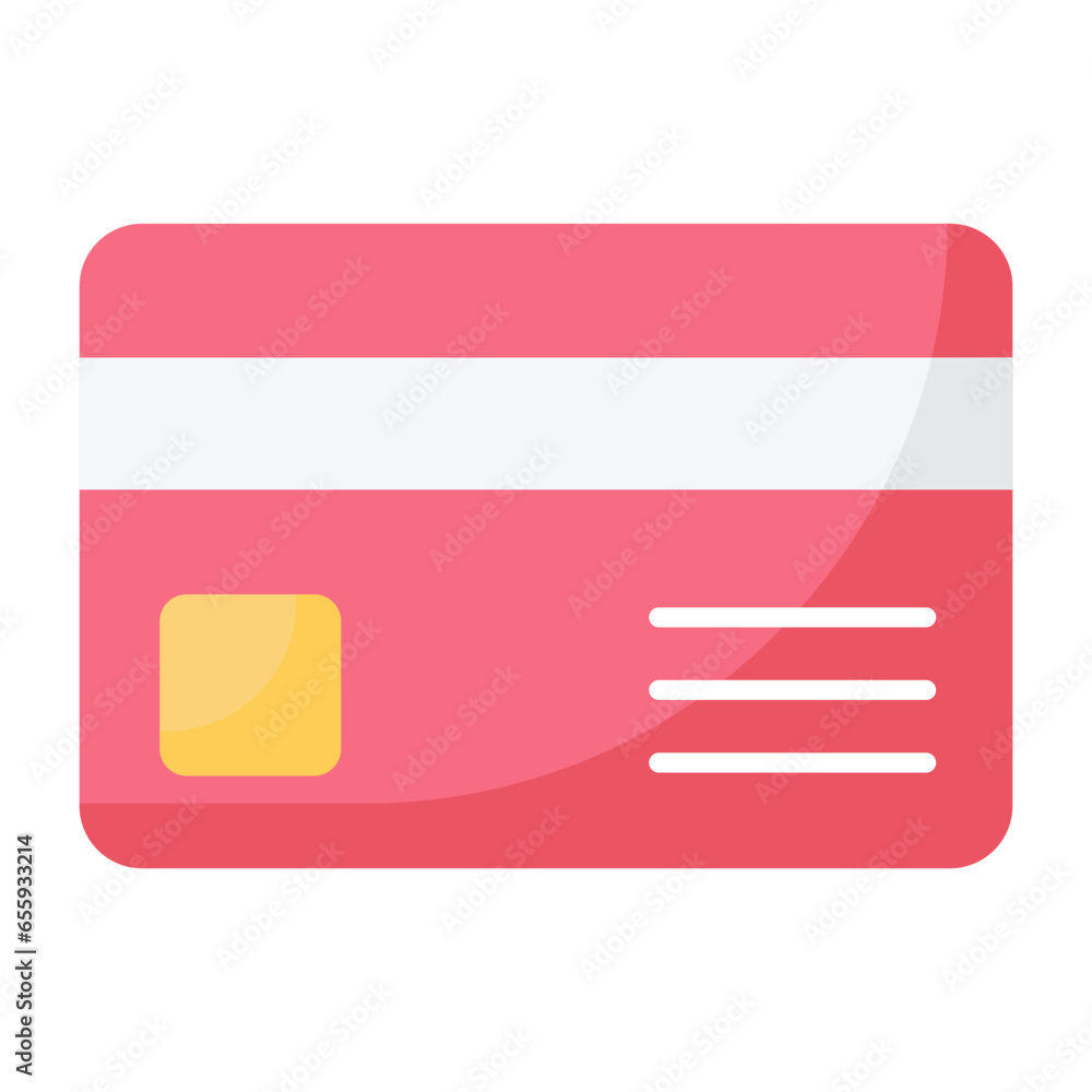 ATM Card Flat Icon ATM Card Flat Icon
