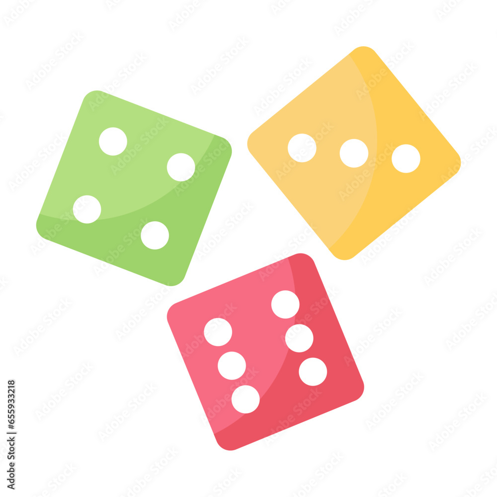 Dice Flat Icon Dice Flat Icon