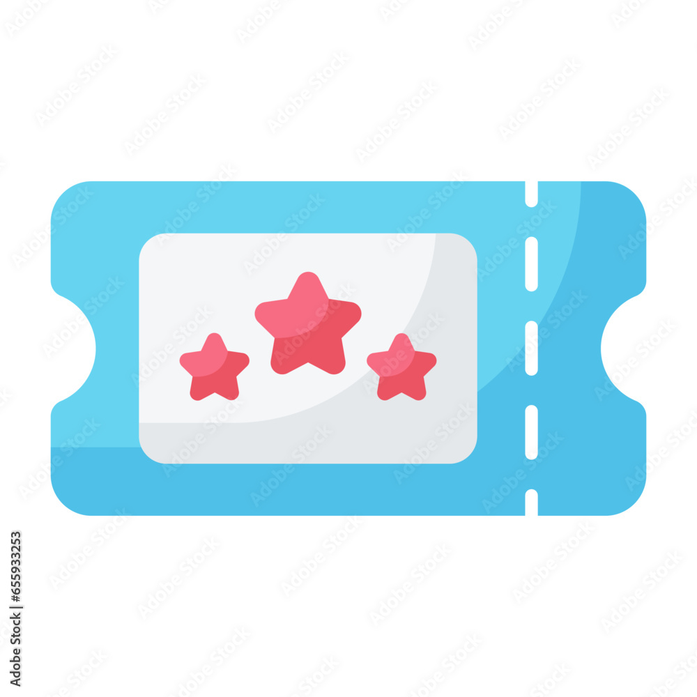 Casino Ticket Flat Icon Casino Ticket Flat Icon