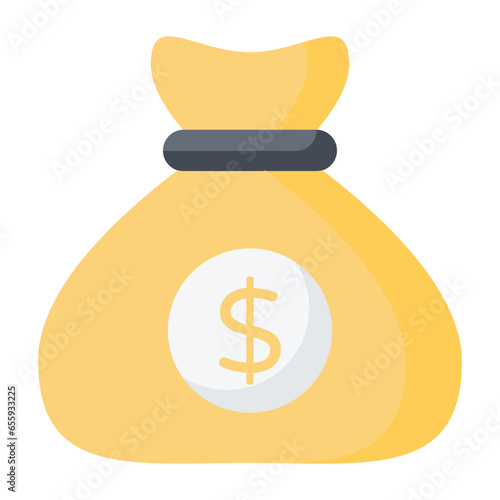 Money Bag Flat Icon