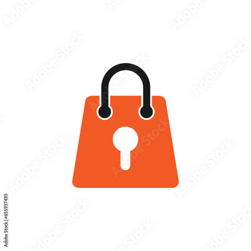 Lock shop logo symbol vector photo