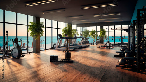 realistic photography, Fitness and health: opening a fitness center, yoga studio, conducting personal trainings. Generative AI