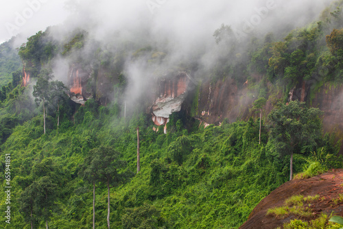 Nakee Cliff, landscape of Phu Langka National Park, Nakon Phanom province,Thailand. photo