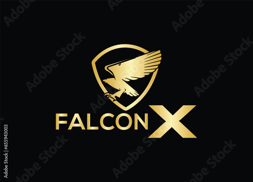 falcon shield logo and monogram logo