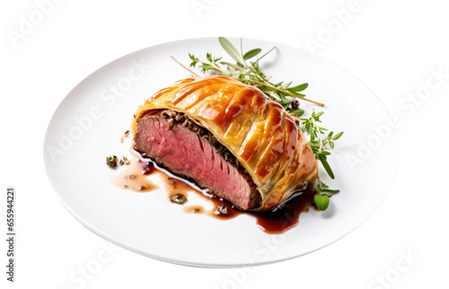 Beef Welington Isolated on a Transparent Background photo