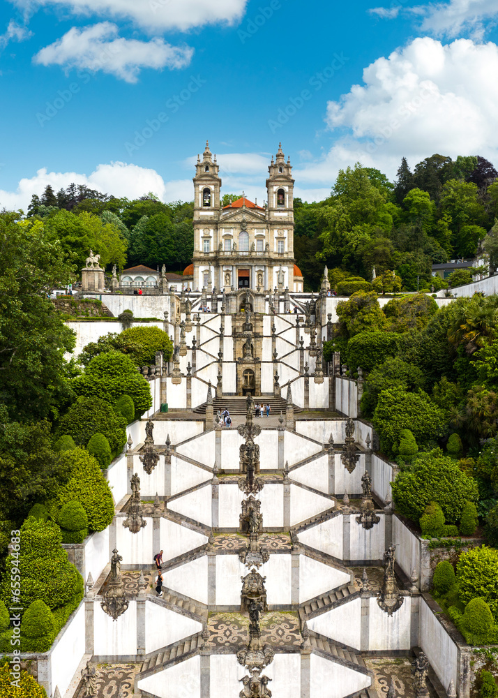 View of the Sanctuary of Bom Jesus do Monte in Braga, Portugal