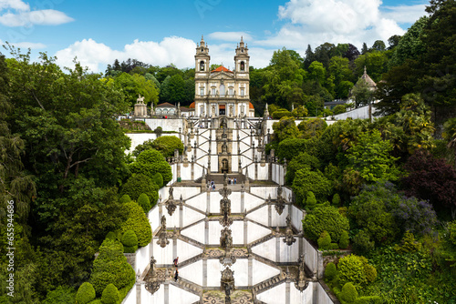 Obraz na płótnie View of the Sanctuary of Bom Jesus do Monte in Braga, Portugal w salonie