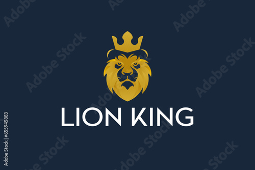 lion logo design vector template
