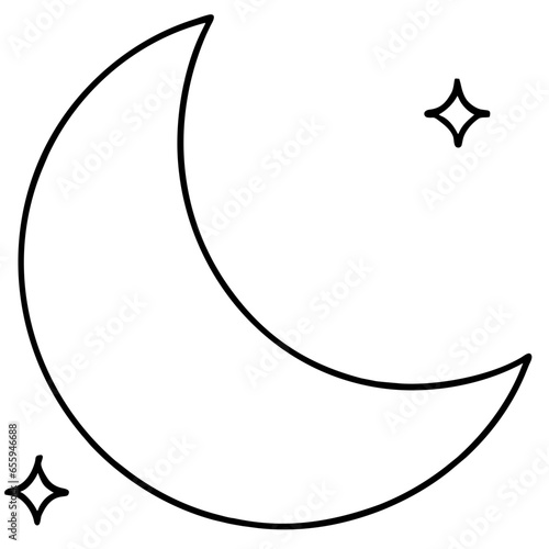 moon and stars