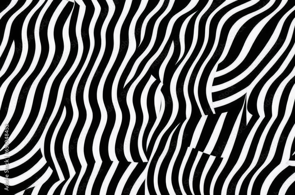 Zebra stripes background is black and white.