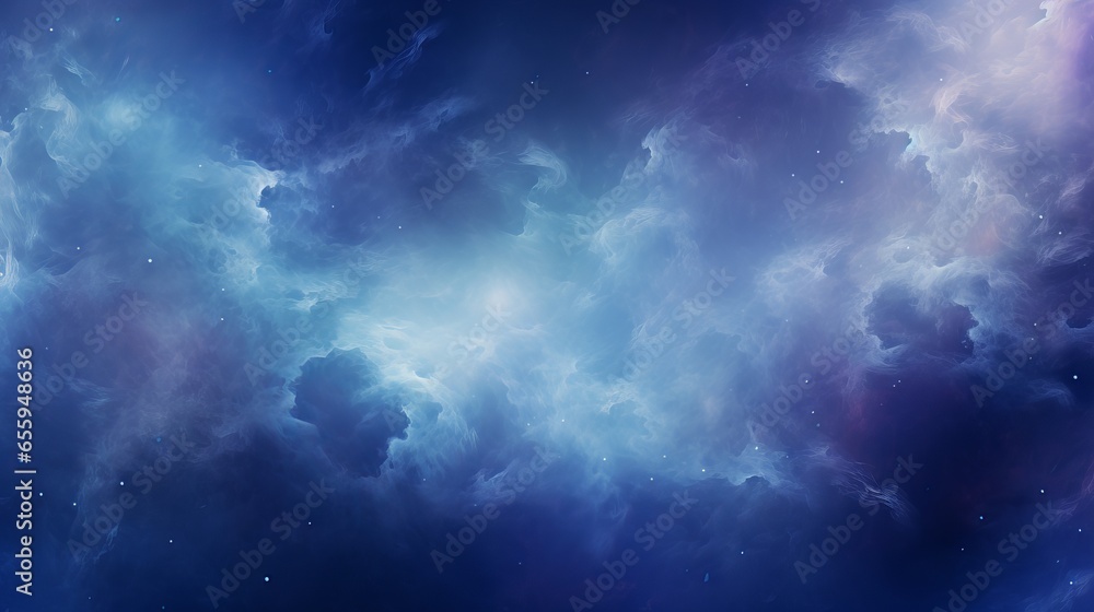 Blue and purple galaxy background - abstract artwork created with generative ai technology