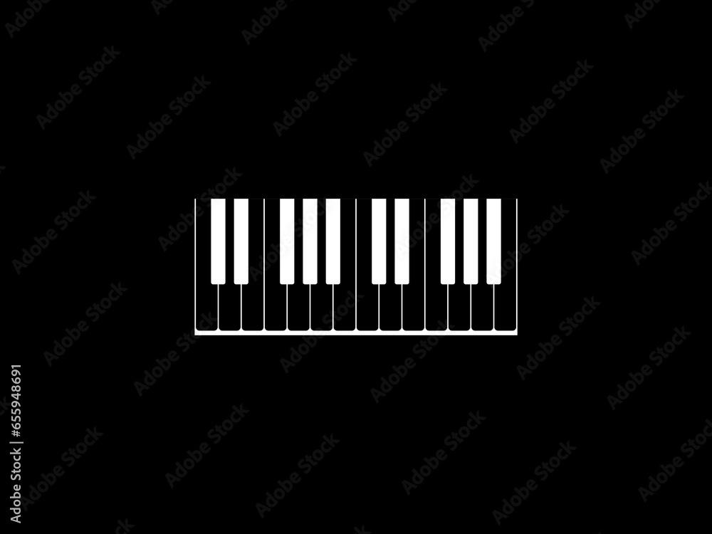 Piano Keyboard Silhouette, can use for Art Illustration, Logo Gram, Pictogram, Website, or Graphic Design Element. Vector Illustration Piano Keyboard Silhouette, can use for Art Illustration, Logo Gram, Pictogram, Website, or Graphic Design Element. Vector Illustration